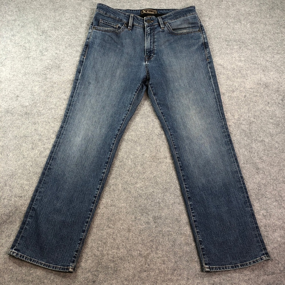 34 Heritage Mens Jeans 34/30 Blue Straight Leg Comfort Stretch Medium Wash